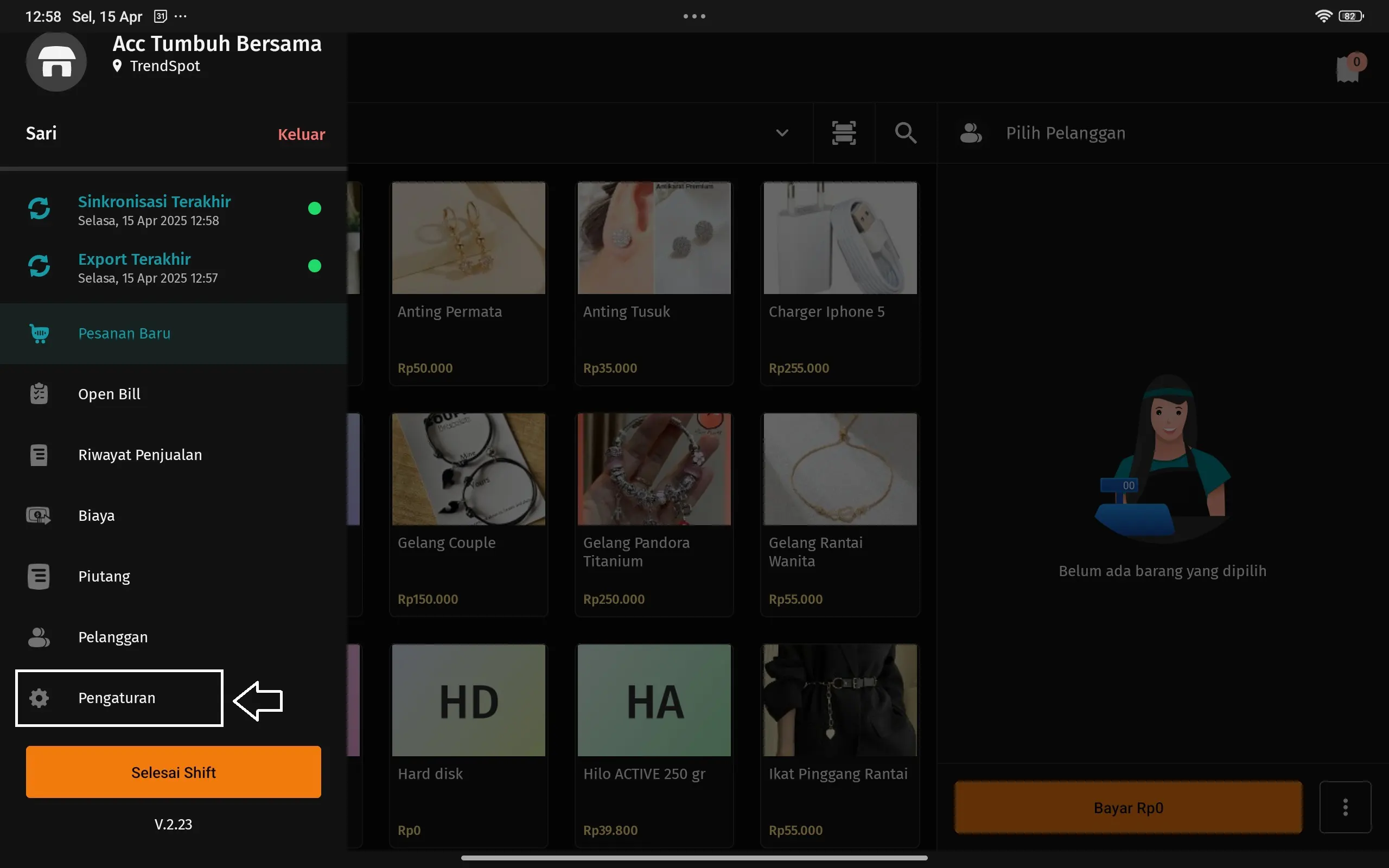 melakukan backup transaksi